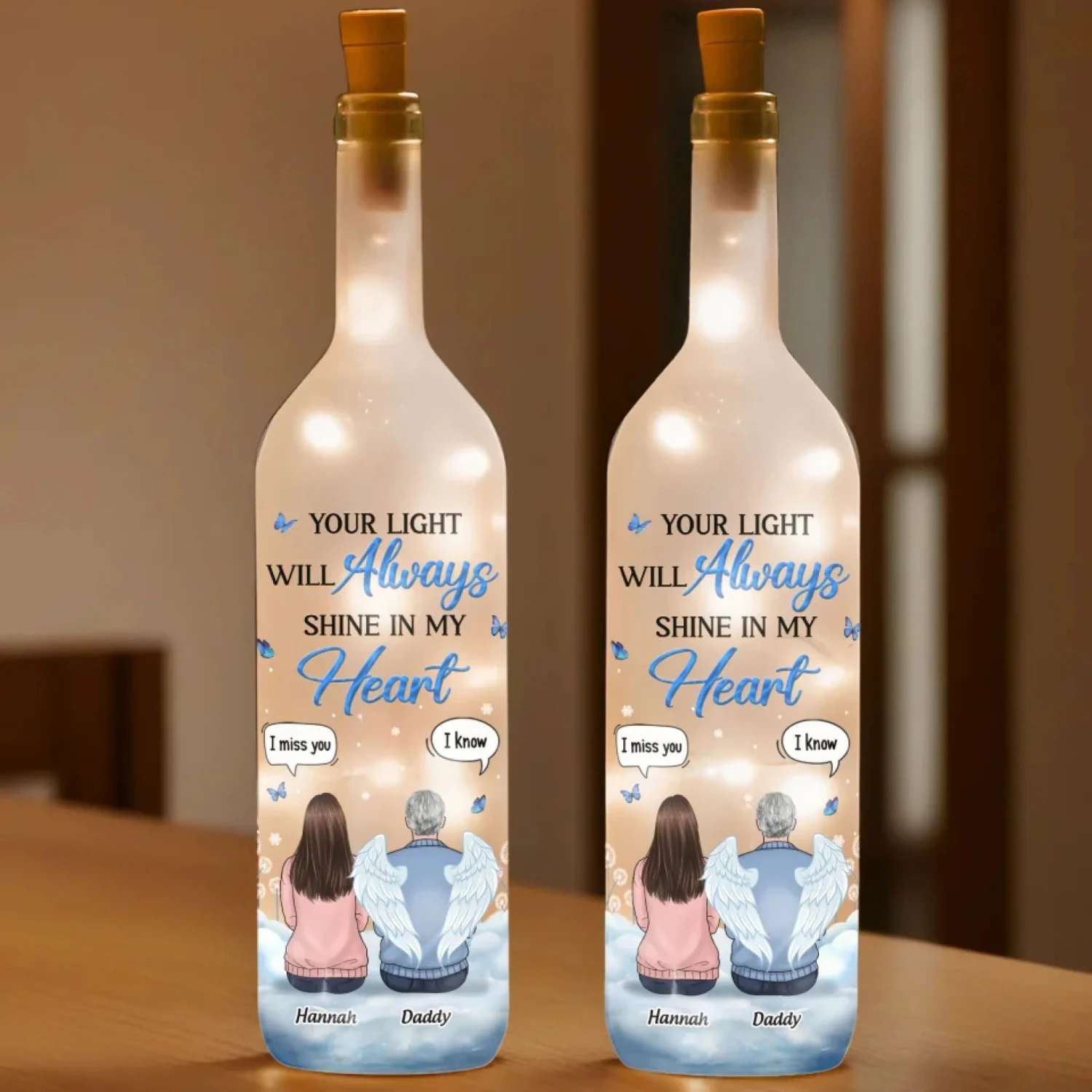 You Live On In The Love And Memories We Shared - Memorial Personalized Custom Bottle Lamp - Sympathy Gift For Family Members 3 You Live On In The Love And Memories We Shared - Memorial Personalized Custom Bottle Lamp - Sympathy Gift For Family Members - Image 3