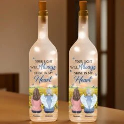 Always In My Soul - Memorial Personalized Custom Bottle Lamp - Sympathy Gift For Family Members -Pawfect House Store 67a973bda7b6d