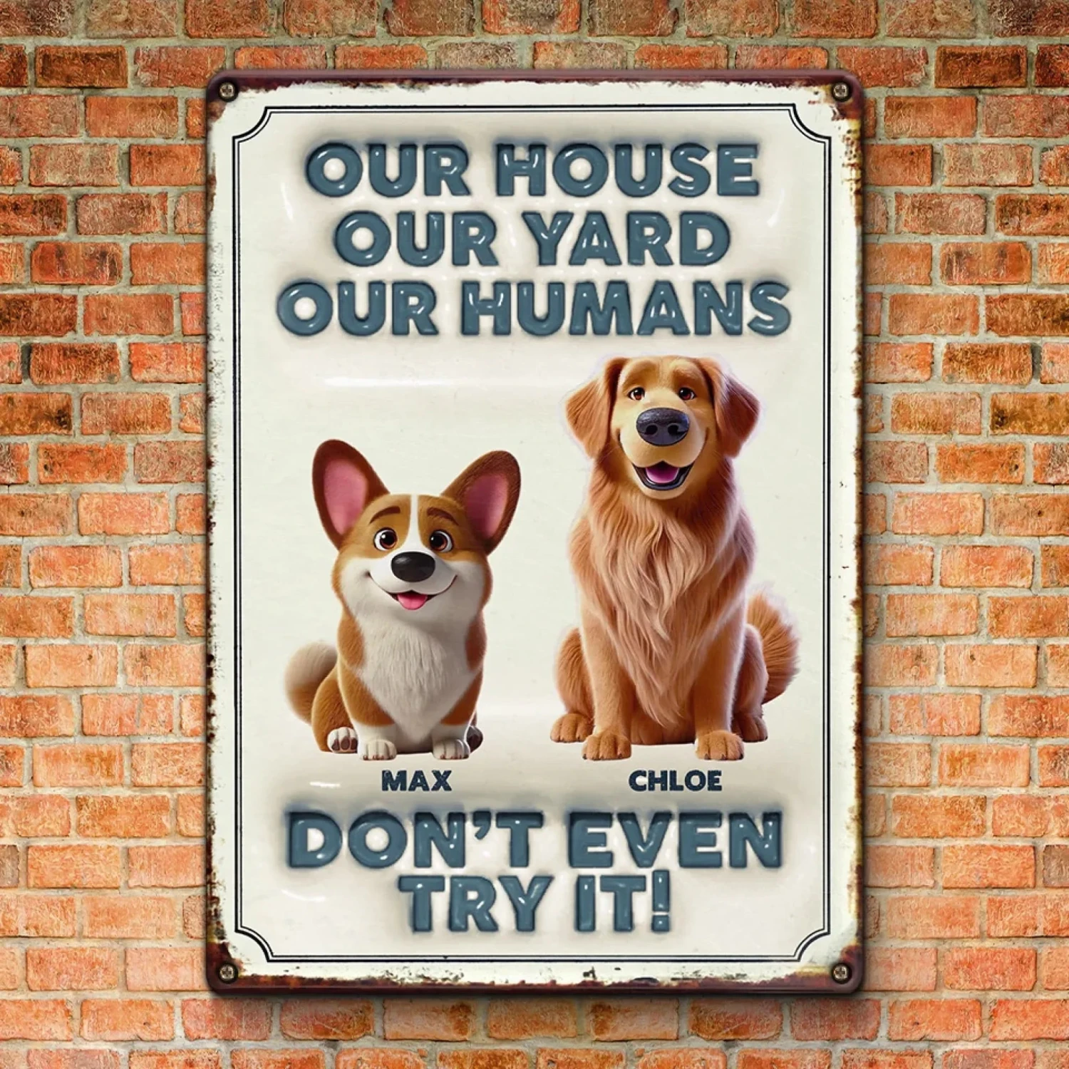 This Home Runs On Paws And Love - Dog Personalized Custom 3D Inflated Effect Printed Metal Sign - House Warming Gift For Pet Owners, Pet Lovers 3 This Home Runs On Paws And Love - Dog Personalized Custom 3D Inflated Effect Printed Metal Sign - House Warming Gift For Pet Owners, Pet Lovers - Image 3