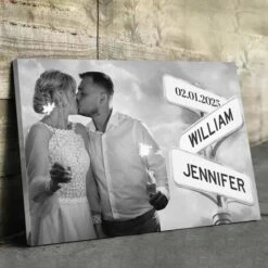 Custom Photo Love You More With Every Moment - Couple Personalized Custom Horizontal Canvas - Gift For Husband Wife, Anniversary