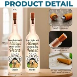 Custom Photo Your Light Will Forever Guide My Way - Memorial Personalized Custom Bottle Lamp - Sympathy Gift For Pet Owners, Pet Lovers 9 Custom Photo Your Light Will Forever Guide My Way - Memorial Personalized Custom Bottle Lamp - Sympathy Gift For Pet Owners, Pet Lovers -Pawfect House Store 67a9981e60de4