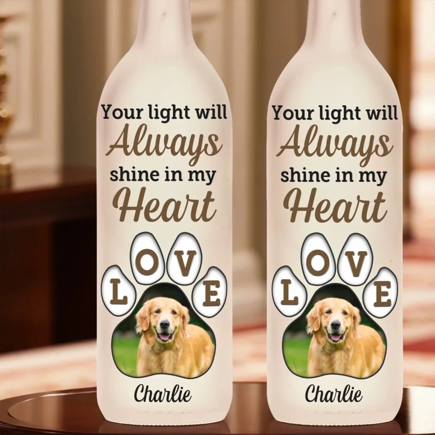 Custom Photo Your Light Will Forever Guide My Way - Memorial Personalized Custom Bottle Lamp - Sympathy Gift For Pet Owners, Pet Lovers 4 Custom Photo Your Light Will Forever Guide My Way - Memorial Personalized Custom Bottle Lamp - Sympathy Gift For Pet Owners, Pet Lovers - Image 4