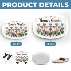 Grandma’s Love Helps Kids Bloom - Family Personalized Custom Platter - Gift For Mom, Grandma -Pawfect House Store 67a9a22a8dce0