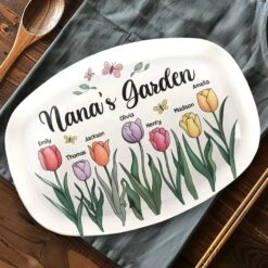 Grandma’s Heart Is A Garden Of Love - Family Personalized Custom Platter - Gift For Mom, Grandma 7 Grandma’s Heart Is A Garden Of Love - Family Personalized Custom Platter - Gift For Mom, Grandma -Pawfect House Store 67a9ac7b4a6a5