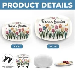 Grandma Makes Life Bloom With Love - Family Personalized Custom Platter - Gift For Mom, Grandma 9 Grandma Makes Life Bloom With Love - Family Personalized Custom Platter - Gift For Mom, Grandma -Pawfect House Store 67a9b4036b4e8