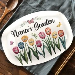 Grandma Makes Life Bloom With Love - Family Personalized Custom Platter - Gift For Mom, Grandma 7 Grandma Makes Life Bloom With Love - Family Personalized Custom Platter - Gift For Mom, Grandma -Pawfect House Store 67a9b40392e37