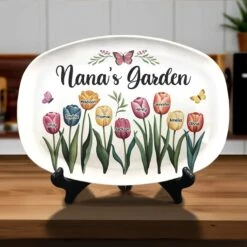 Grandma Makes Life Bloom With Love - Family Personalized Custom Platter - Gift For Mom, Grandma 8 Grandma Makes Life Bloom With Love - Family Personalized Custom Platter - Gift For Mom, Grandma -Pawfect House Store 67a9b403d8d32