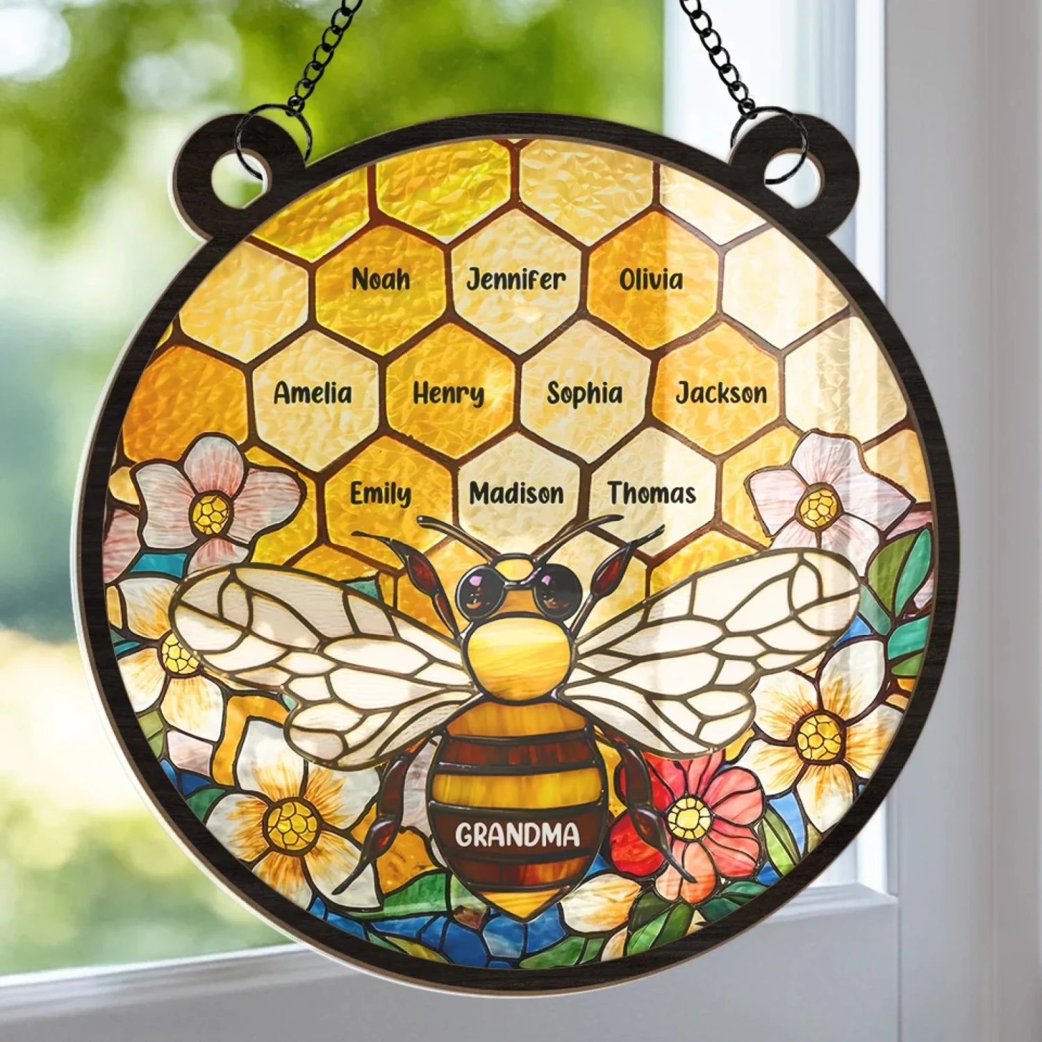 Every Grandchild Is A Grand Blessing - Family Personalized Window Hanging Suncatcher - Gift For Mom, Grandma 1 Every Grandchild Is A Grand Blessing - Family Personalized Window Hanging Suncatcher - Gift For Mom, Grandma