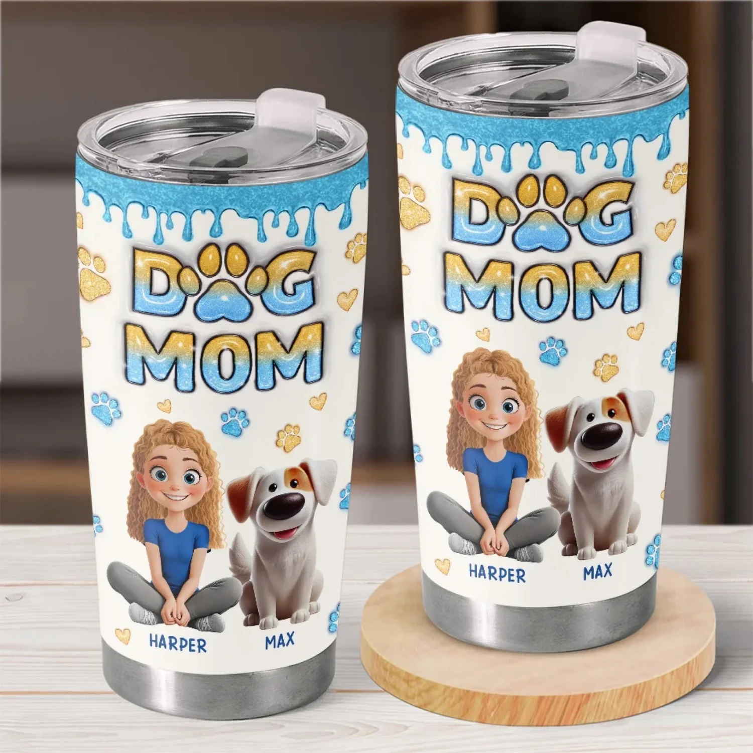 One Heart, Two Tails, Endless Love - Dog & Cat Personalized Custom 3D Inflated Effect Printed Tumbler - Gift For Pet Owners, Pet Lovers 1 One Heart, Two Tails, Endless Love - Dog & Cat Personalized Custom 3D Inflated Effect Printed Tumbler - Gift For Pet Owners, Pet Lovers