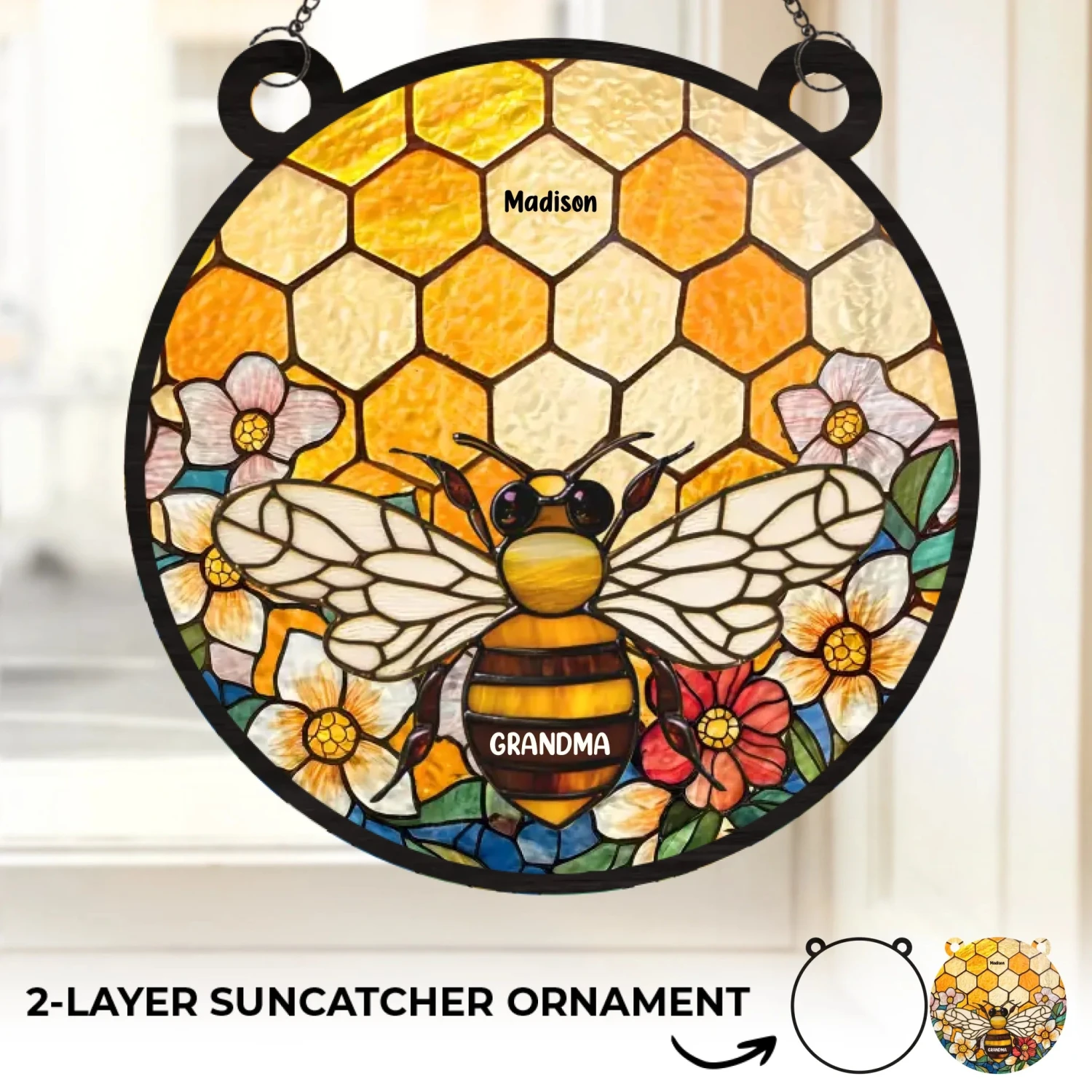 Every Grandchild Is A Grand Blessing - Family Personalized Window Hanging Suncatcher - Gift For Mom, Grandma 2 Every Grandchild Is A Grand Blessing - Family Personalized Window Hanging Suncatcher - Gift For Mom, Grandma - Image 2