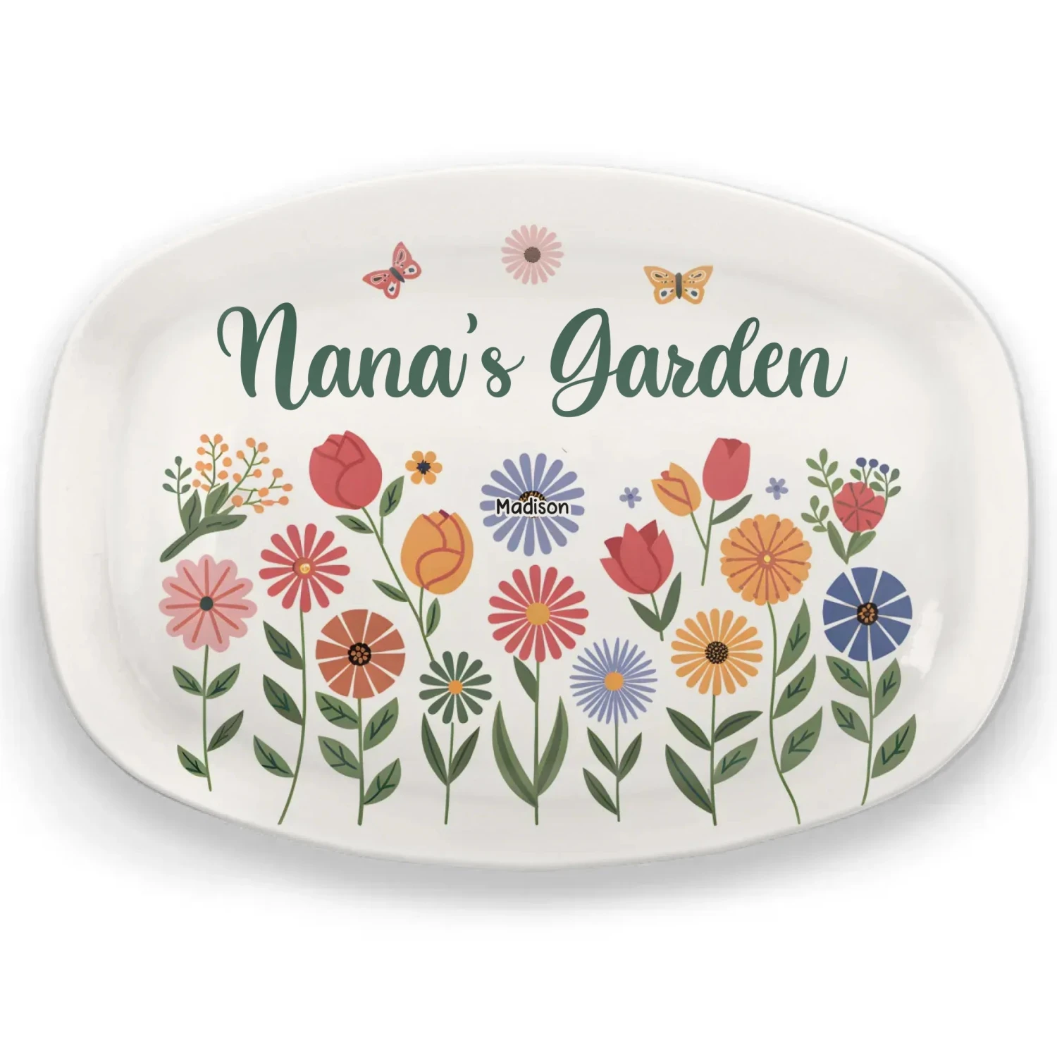 Grandma’s Love Is Sunshine For Little Flowers - Family Personalized Custom Platter - Gift For Mom, Grandma 2 Grandma’s Love Is Sunshine For Little Flowers - Family Personalized Custom Platter - Gift For Mom, Grandma - Image 2