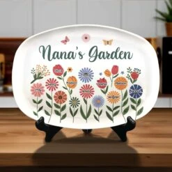 Grandma’s Love Is Sunshine For Little Flowers - Family Personalized Custom Platter - Gift For Mom, Grandma 8 Grandma’s Love Is Sunshine For Little Flowers - Family Personalized Custom Platter - Gift For Mom, Grandma -Pawfect House Store 67a9c106a3f2c