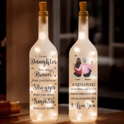 I Am So Proud Of You - Family Personalized Custom Bottle Lamp - Gift For Mom, Daughter