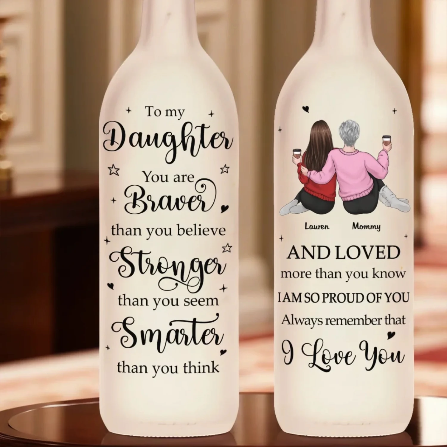 I Am So Proud Of You - Family Personalized Custom Bottle Lamp - Gift For Mom, Daughter 4 I Am So Proud Of You - Family Personalized Custom Bottle Lamp - Gift For Mom, Daughter - Image 4
