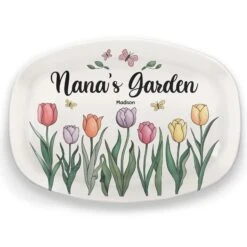 Grandma’s Heart Is A Garden Of Love - Family Personalized Custom Platter - Gift For Mom, Grandma 6 Grandma’s Heart Is A Garden Of Love - Family Personalized Custom Platter - Gift For Mom, Grandma -Pawfect House Store 67a9c6766dd84