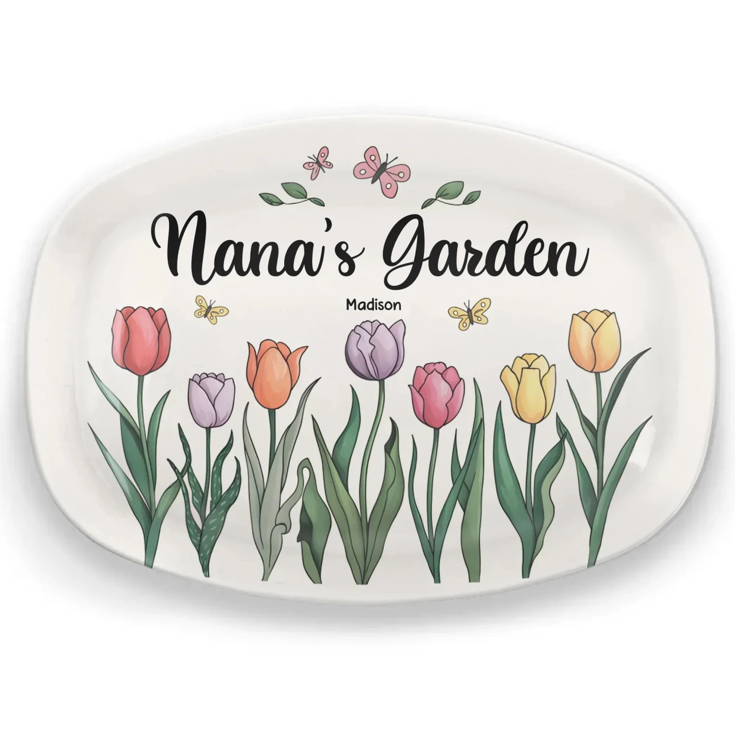 Grandma’s Heart Is A Garden Of Love - Family Personalized Custom Platter - Gift For Mom, Grandma 2 Grandma’s Heart Is A Garden Of Love - Family Personalized Custom Platter - Gift For Mom, Grandma - Image 2