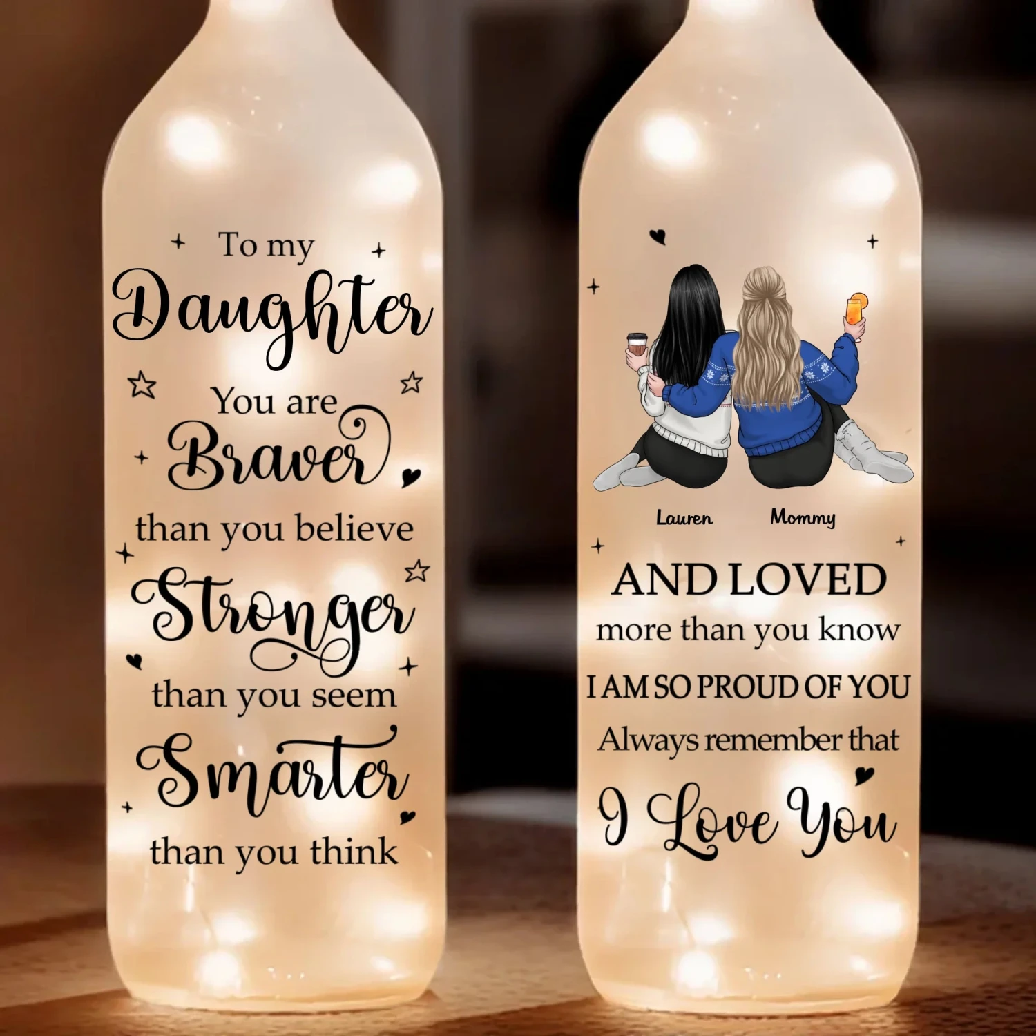 I Am So Proud Of You - Family Personalized Custom Bottle Lamp - Gift For Mom, Daughter 2 I Am So Proud Of You - Family Personalized Custom Bottle Lamp - Gift For Mom, Daughter - Image 2