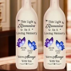 We Stand By Your Side Always - Memorial Personalized Custom Bottle Lamp - Sympathy Gift For Family Members -Pawfect House Store 67a9c86562f1c