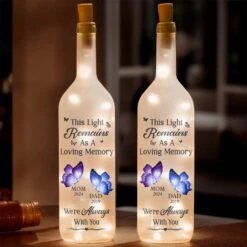 We Stand By Your Side Always - Memorial Personalized Custom Bottle Lamp - Sympathy Gift For Family Members