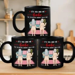Together Forever - Couple Personalized Custom Black Mug - Gift For Husband Wife, Anniversary