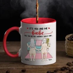 With You, Always - Couple Personalized Custom Accent Mug - Gift For Husband Wife, Anniversary -Pawfect House Store 67a9cfb9dc2d6