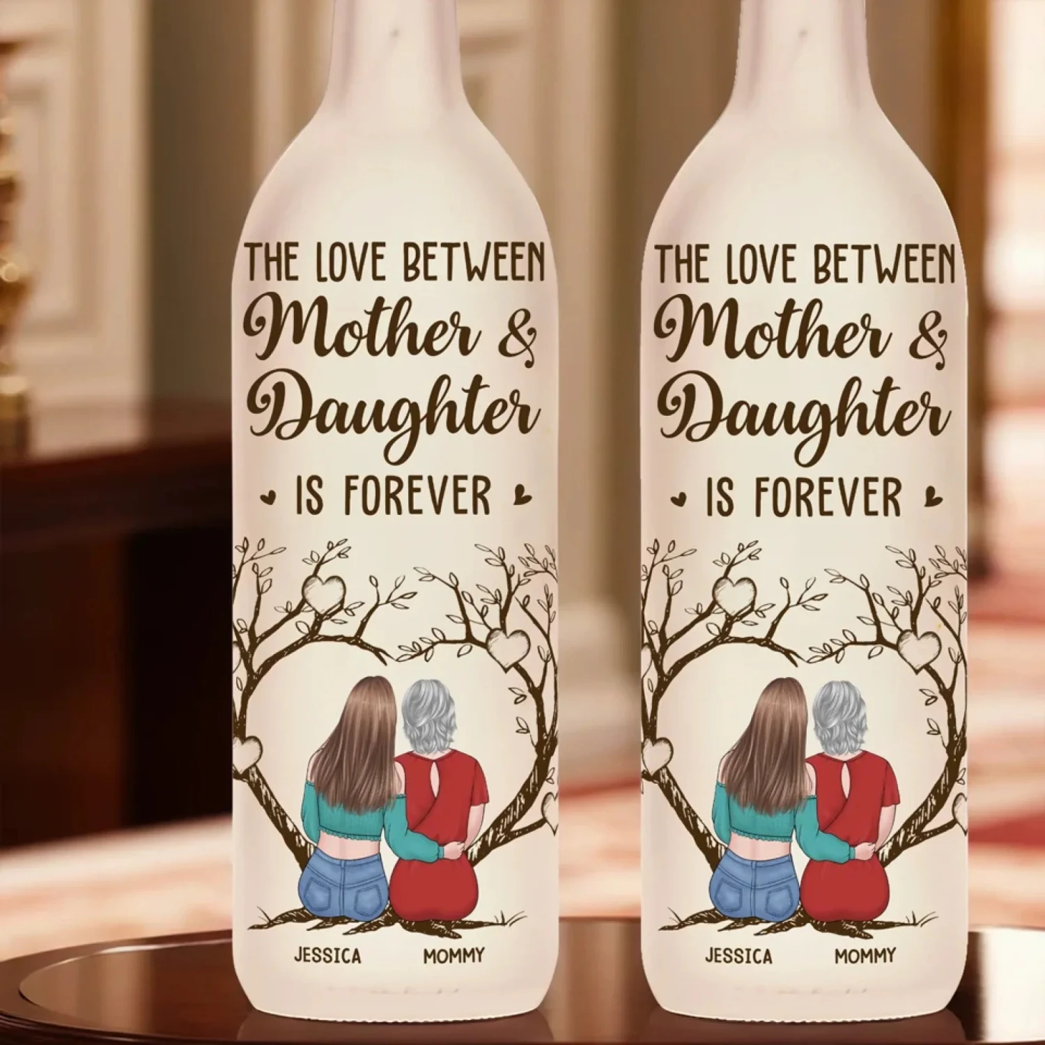 A Bond Built On Laughter, Love - Family Personalized Custom Bottle Lamp - Gift For Mom, Daughter 4 A Bond Built On Laughter, Love - Family Personalized Custom Bottle Lamp - Gift For Mom, Daughter - Image 4