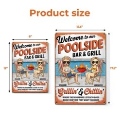 Welcome To Our Poolside - Couple Personalized Custom Home Decor Metal Sign - Gift For Yourself, Husband Wife, Best Friends, Family Members 9 Welcome To Our Poolside - Couple Personalized Custom Home Decor Metal Sign - Gift For Yourself, Husband Wife, Best Friends, Family Members -Pawfect House Store 67a9d8f1a97f8