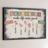 Grandkids Make The World Brighter - Family Personalized Custom Horizontal Poster - Gift For Mom, Grandma