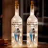 The Love Between Mothers And Daughter Is Forever - Family Personalized Custom Bottle Lamp - Gift For Mom, Daughter