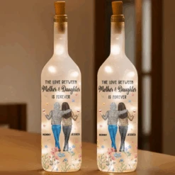 The Love Between Mothers And Daughter Is Forever - Family Personalized Custom Bottle Lamp - Gift For Mom, Daughter -Pawfect House Store 67aace00816b0