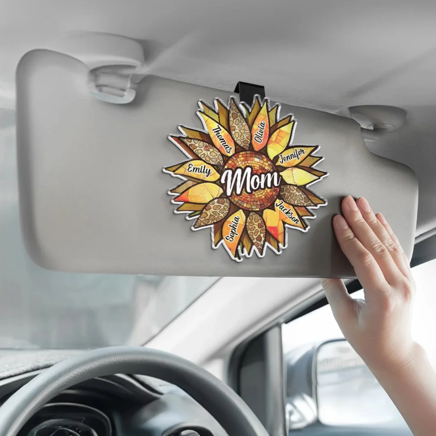 Grandparenting Is Love Without Limits - Family Personalized Custom Car Visor Clip - Gift For Mom, Grandma 4 Grandparenting Is Love Without Limits - Family Personalized Custom Car Visor Clip - Gift For Mom, Grandma - Image 4