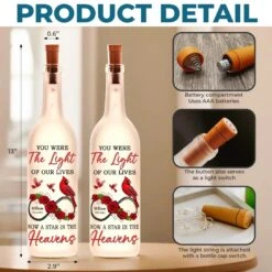 A Star In The Heavens - Memorial Personalized Custom Bottle Lamp - Sympathy Gift For Family Members 9 A Star In The Heavens - Memorial Personalized Custom Bottle Lamp - Sympathy Gift For Family Members -Pawfect House Store 67ab0d024adf4