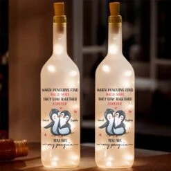 A Sweet Way To Celebrate The Path That Brought You Together - Couple Personalized Custom Bottle Lamp - Gift For Husband Wife, Anniversary