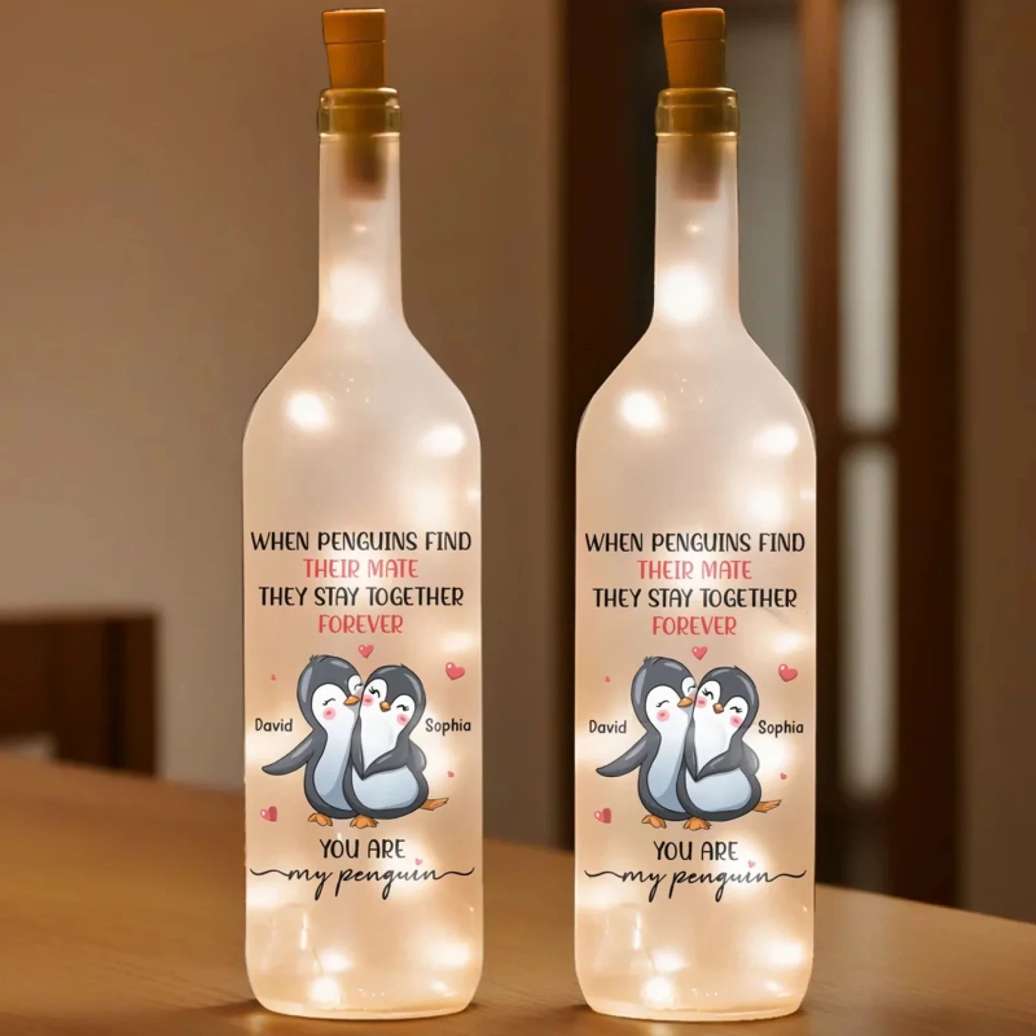 A Sweet Way To Celebrate The Path That Brought You Together - Couple Personalized Custom Bottle Lamp - Gift For Husband Wife, Anniversary 3 A Sweet Way To Celebrate The Path That Brought You Together - Couple Personalized Custom Bottle Lamp - Gift For Husband Wife, Anniversary - Image 3