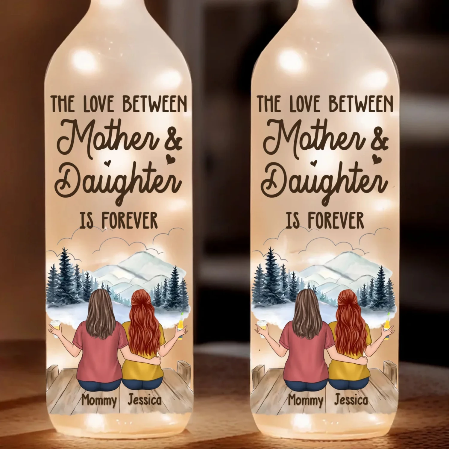 Never Forget That I Love You - Family Personalized Custom Bottle Lamp - Gift For Mom, Daughter 2 Never Forget That I Love You - Family Personalized Custom Bottle Lamp - Gift For Mom, Daughter - Image 2