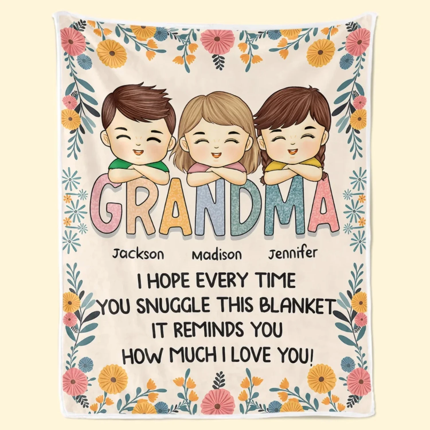 Mom’s Heart Is Home - Family Personalized Custom Blanket - Gift For Mom, Grandma 1 Mom’s Heart Is Home - Family Personalized Custom Blanket - Gift For Mom, Grandma