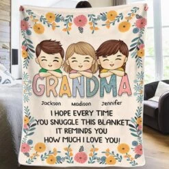 Mom’s Heart Is Home - Family Personalized Custom Blanket - Gift For Mom, Grandma 11 Mom’s Heart Is Home - Family Personalized Custom Blanket - Gift For Mom, Grandma -Pawfect House Store 67ac100d144bb