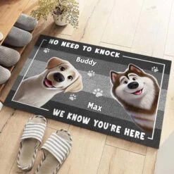 No Need To Knock, The Dog Already Alerted Me - Dog Personalized Custom Home Decor Decorative Mat - House Warming Gift For Pet Owners, Pet Lovers 7 No Need To Knock, The Dog Already Alerted Me - Dog Personalized Custom Home Decor Decorative Mat - House Warming Gift For Pet Owners, Pet Lovers -Pawfect House Store 67ac121b0fb75