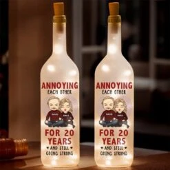 Grow Old With Me, The Best Is Yet To Be - Couple Personalized Custom Bottle Lamp - Gift For Husband Wife, Anniversary