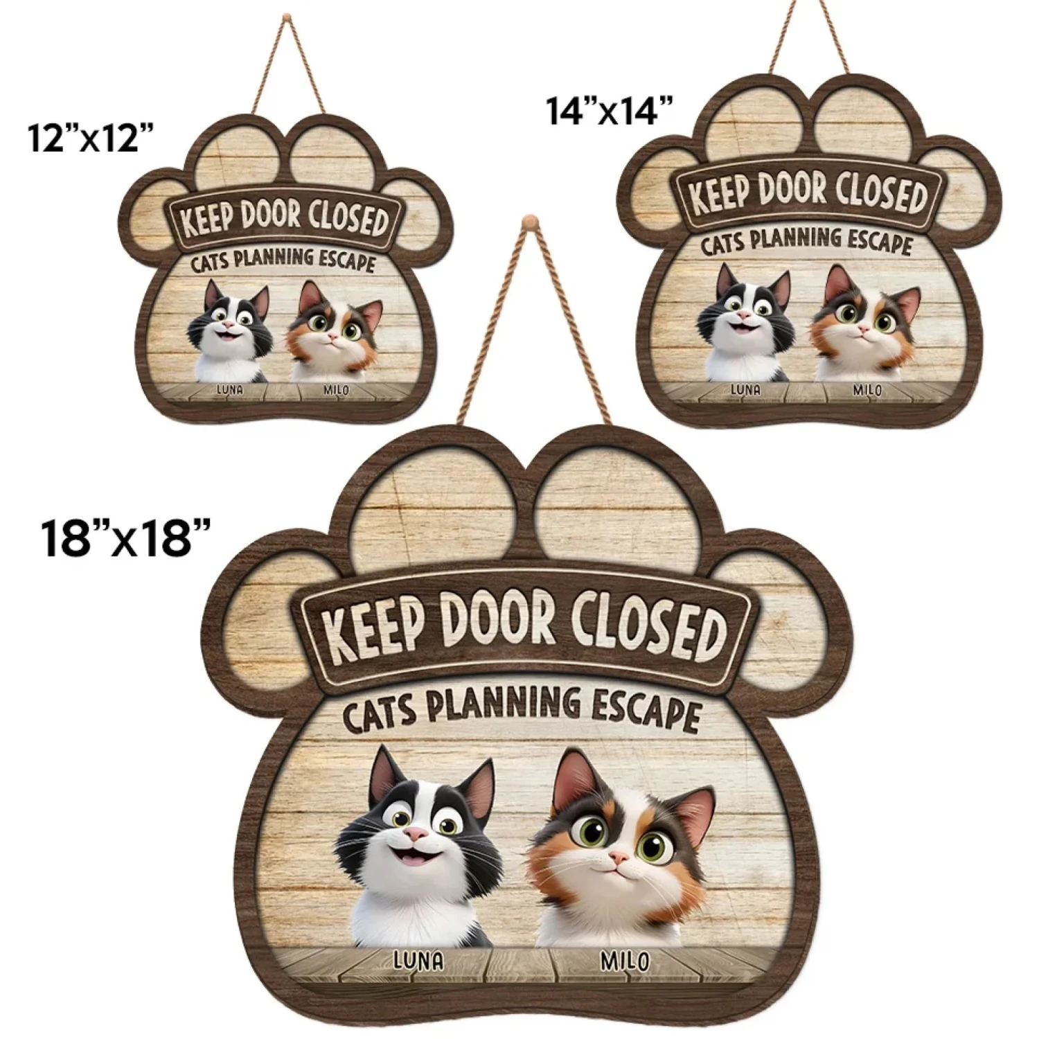 Freedom Is Just A Leap Away - Cat Personalized Custom Home Decor Wood Sign - House Warming Gift For Pet Owners, Pet Lovers 5 Freedom Is Just A Leap Away - Cat Personalized Custom Home Decor Wood Sign - House Warming Gift For Pet Owners, Pet Lovers - Image 5