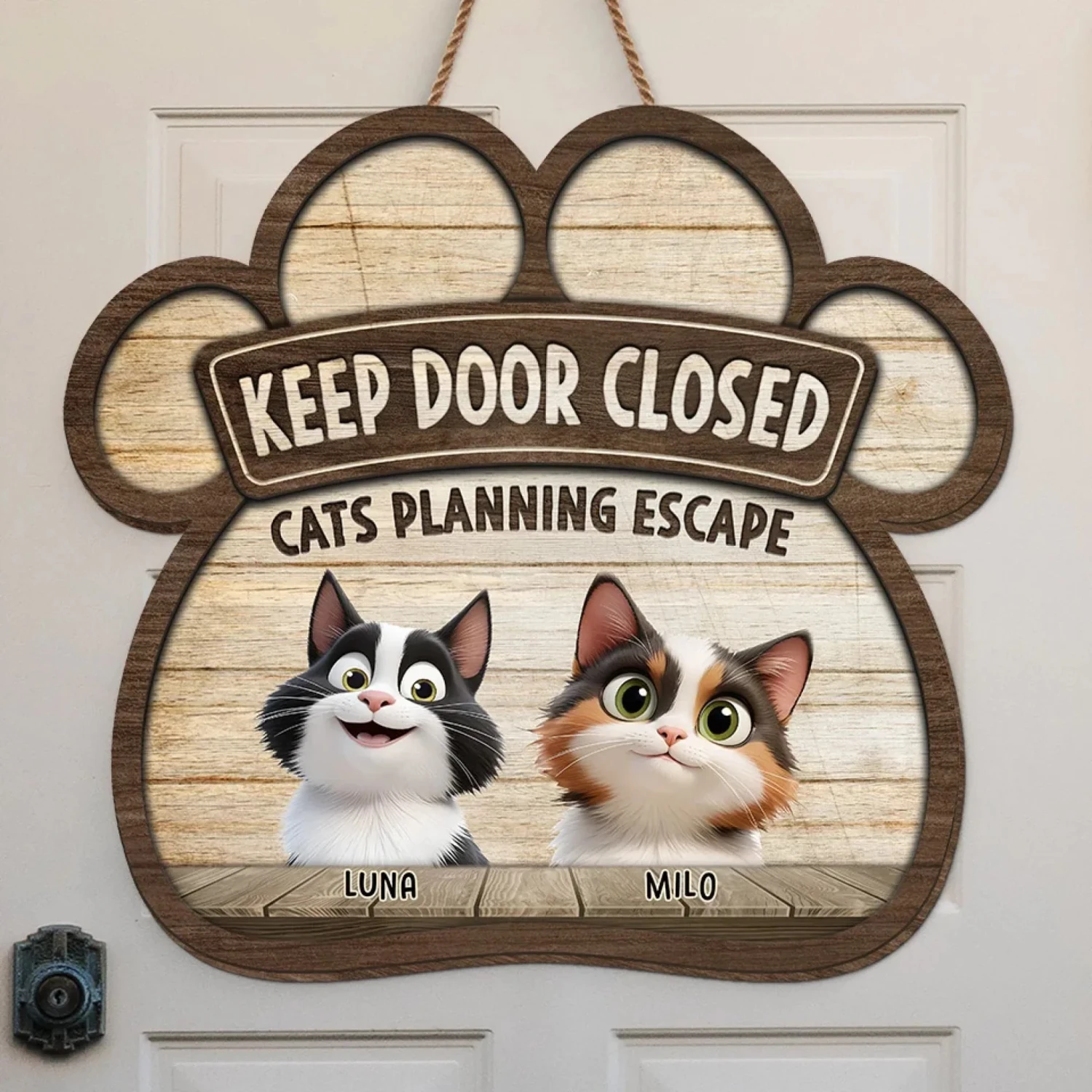 Freedom Is Just A Leap Away - Cat Personalized Custom Home Decor Wood Sign - House Warming Gift For Pet Owners, Pet Lovers 1 Freedom Is Just A Leap Away - Cat Personalized Custom Home Decor Wood Sign - House Warming Gift For Pet Owners, Pet Lovers
