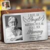 Custom Photo Gone But Never Far From My Heart - Memorial Personalized Custom Aluminum Wallet Card - Sympathy Gift For Family Members