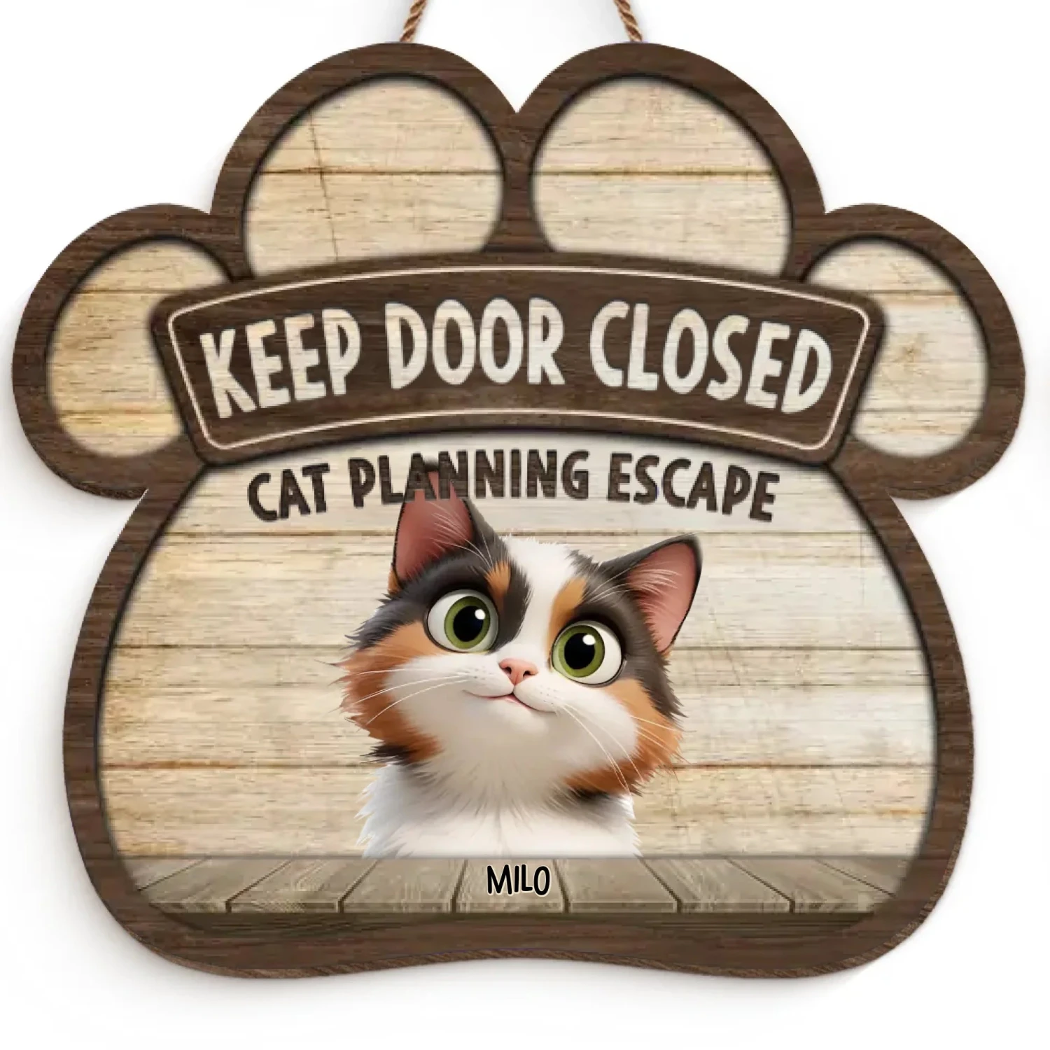 Freedom Is Just A Leap Away - Cat Personalized Custom Home Decor Wood Sign - House Warming Gift For Pet Owners, Pet Lovers 2 Freedom Is Just A Leap Away - Cat Personalized Custom Home Decor Wood Sign - House Warming Gift For Pet Owners, Pet Lovers - Image 2