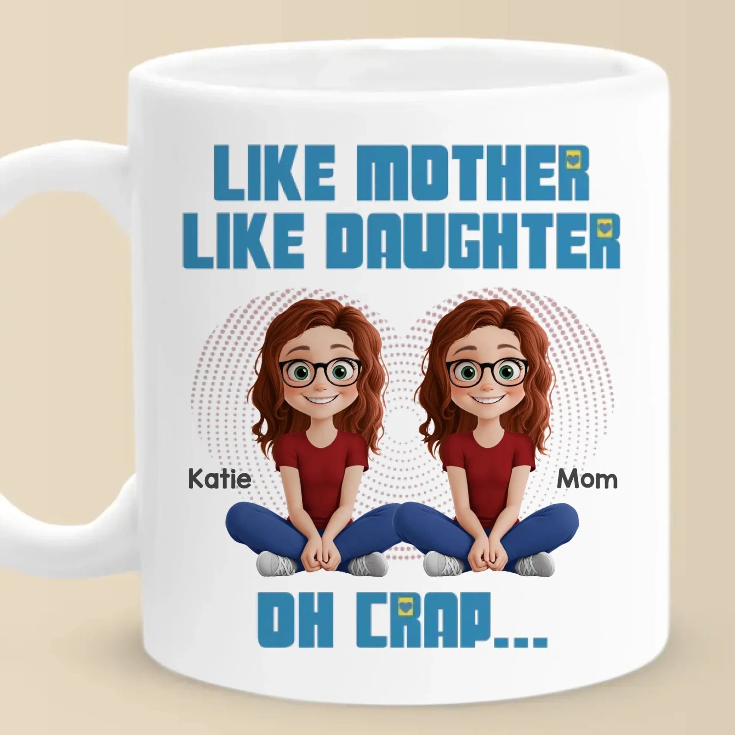 From Her, I Learned Love - Family Personalized Custom Mug - Mother's Day, Gift For Mom, Daughter 2 From Her, I Learned Love - Family Personalized Custom Mug - Mother's Day, Gift For Mom, Daughter - Image 2