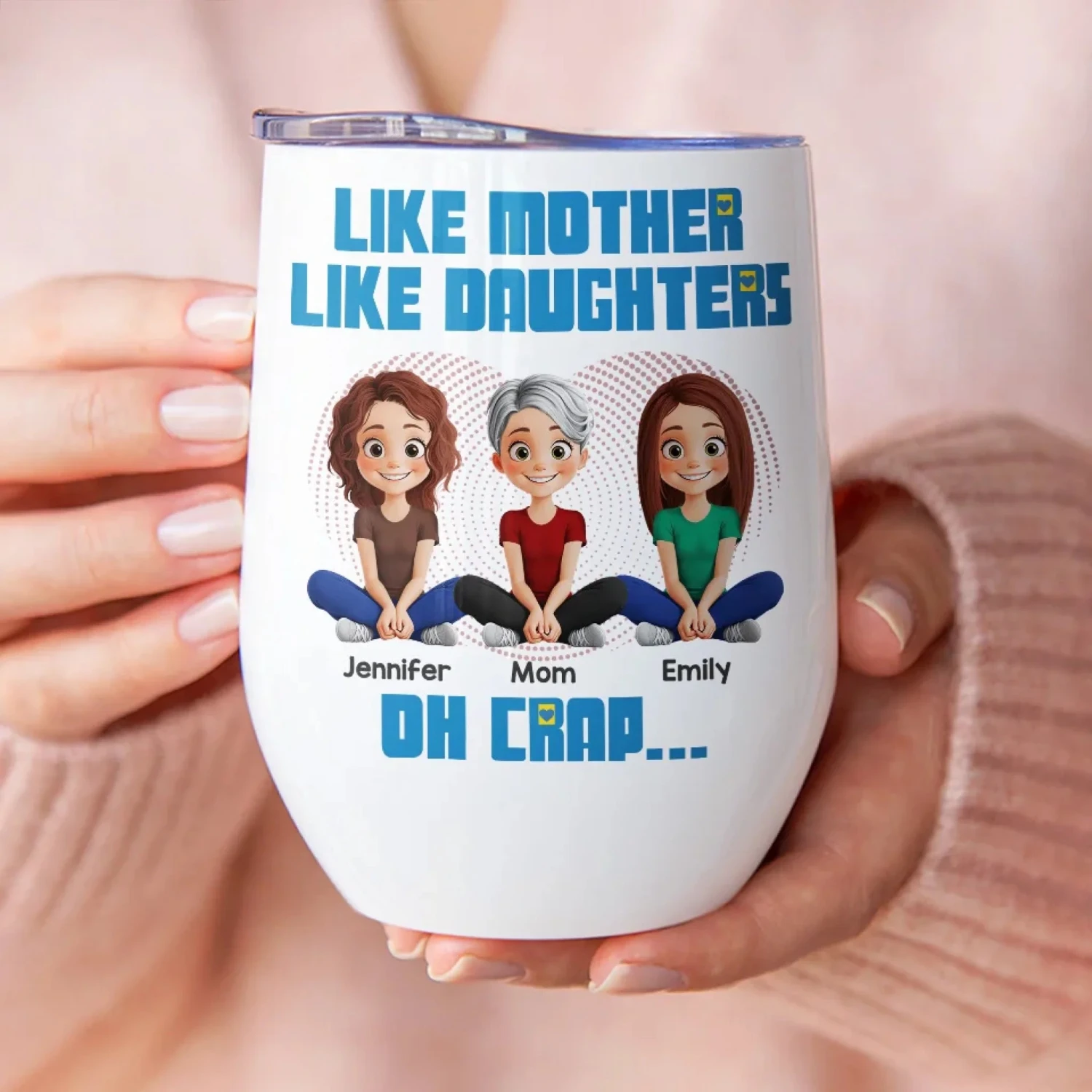 Together, We Laugh, We Love, We Grow - Family Personalized Custom Wine Tumbler - Mother's Day, Gift For Mom, Daughter 1 Together, We Laugh, We Love, We Grow - Family Personalized Custom Wine Tumbler - Mother's Day, Gift For Mom, Daughter