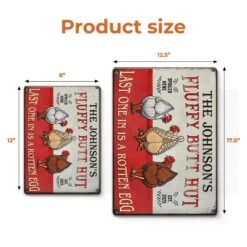 Fluffy Butt Hut - Family Personalized Custom Home Decor Metal Sign - House Warming Gift For Yourself, Husband Wife, Best Friends, Family Members -Pawfect House Store 67ac7ee646ce8