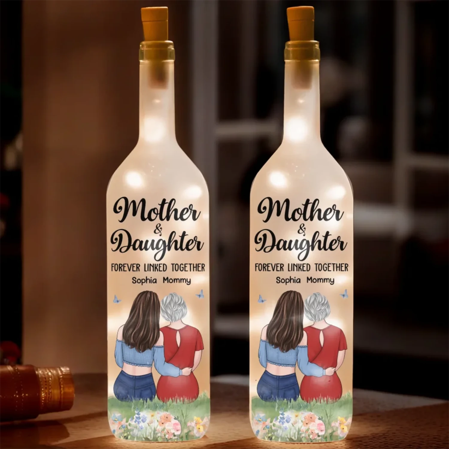 Mom Taught Me Everything - Family Personalized Custom Bottle Lamp - Gift For Mom, Daughter 1 Mom Taught Me Everything - Family Personalized Custom Bottle Lamp - Gift For Mom, Daughter