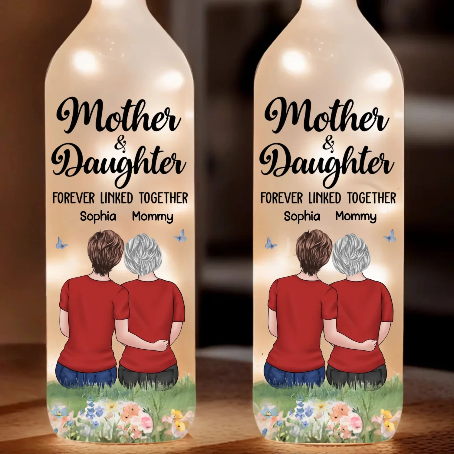 Mom Taught Me Everything - Family Personalized Custom Bottle Lamp - Gift For Mom, Daughter 2 Mom Taught Me Everything - Family Personalized Custom Bottle Lamp - Gift For Mom, Daughter - Image 2