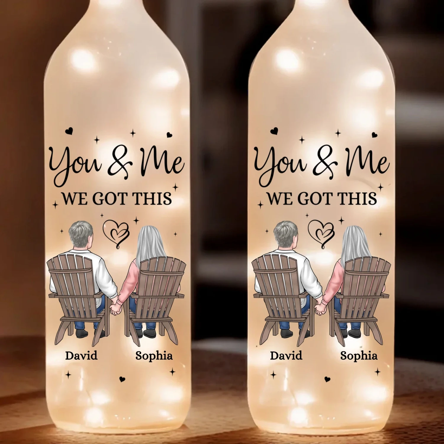 My Heart Found Its Match In You - Couple Personalized Custom Bottle Lamp - Gift For Husband Wife, Anniversary 2 My Heart Found Its Match In You - Couple Personalized Custom Bottle Lamp - Gift For Husband Wife, Anniversary - Image 2