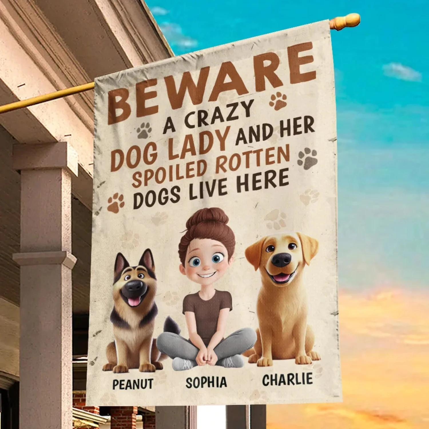 Furry Friends, Endless Love - Dog Personalized Custom Flag - Gift For Pet Owners, Pet Lovers 5 Furry Friends, Endless Love - Dog Personalized Custom Flag - Gift For Pet Owners, Pet Lovers - Image 5